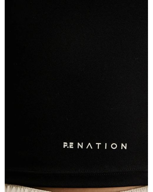 T-Shirt Con Mezza Zip di P.E Nation in Natural