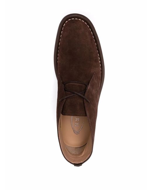 Tod's Brown Lace-Up Suede Desert Boots for men