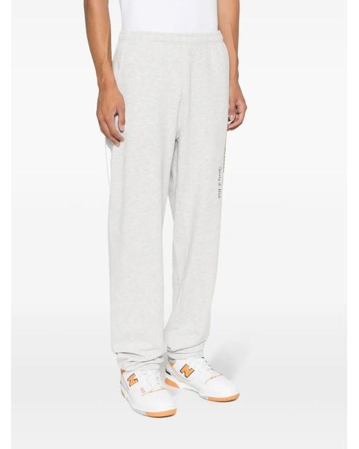 Sporty & Rich White Text-Print Cotton-Blend Pants