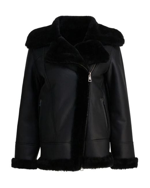Blancha Black Jacke aus Shearling
