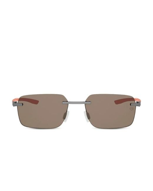Tag Heuer Gray Rectangle-Frame Sunglasses for men