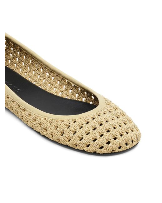 Marc Jacobs Natural The Crochet Lace Up Lace-Up Ballet Flats
