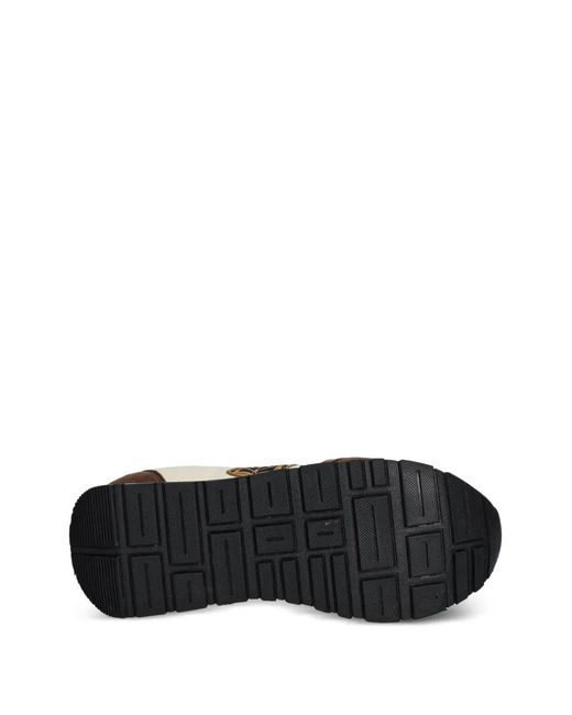 Aeronautica Militare Brown Embroidered Sneakers for men