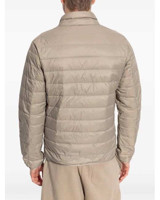 EA7 White Quilted Logo Jacket for men