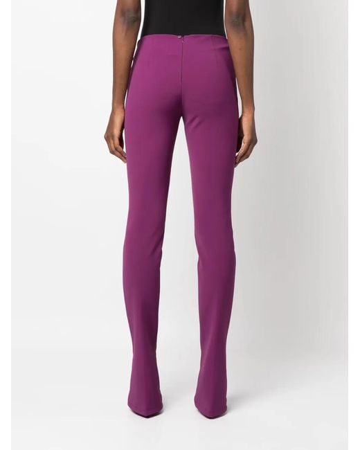 Sportmax Purple Zip-Cuff Slim-Fit Trousers