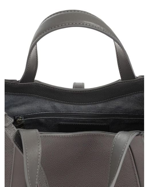 Furla Gray Panelled Clasp Tote Bag