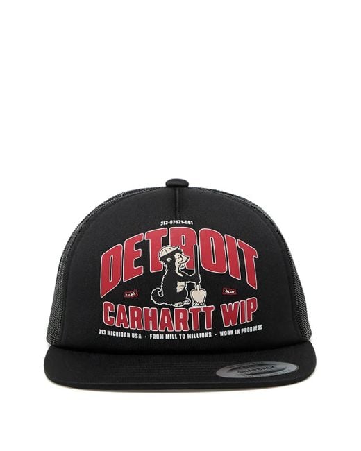 Carhartt Red Detroit-Graphic Trucker Cap