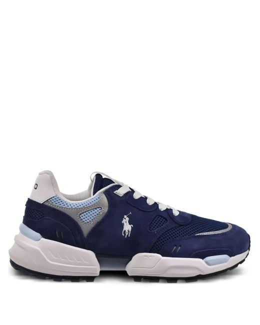 Polo Ralph Lauren Blue Lace-Up Suede Sneakers for men