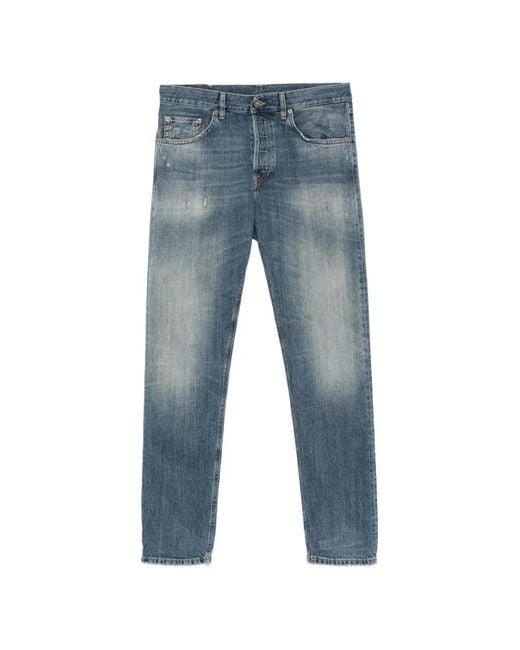 Dondup Blue Distressed-Effect Jeans for men