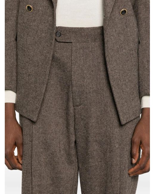 MARSĒM Straight-Leg-Hose mit Falten in Gray für Herren