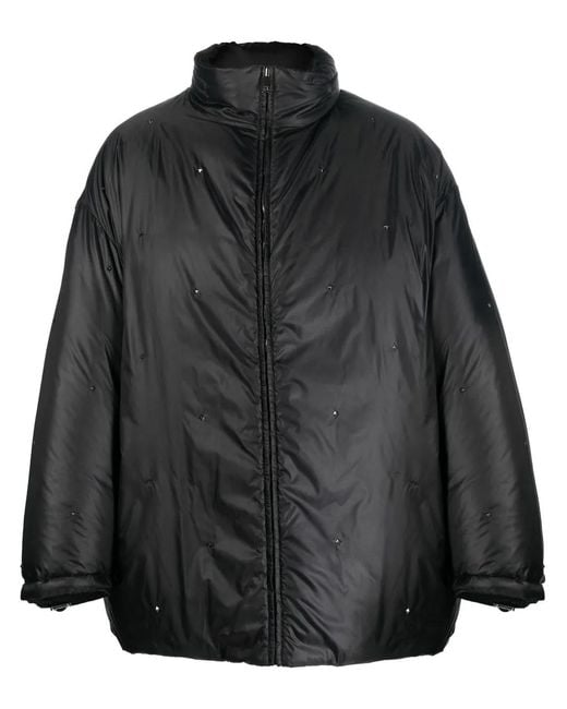 Valentino Garavani Black Reversible Rockstud Puffer Jacket for men