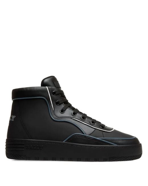 Bally Black Flat High-Top Sneakers for men