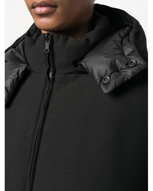 Valentino Garavani Black Zip-Up Hooded Coat for men