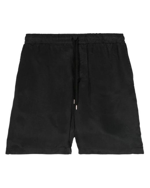 Costumein Black Drawstring-waist Bermuda Shorts for men