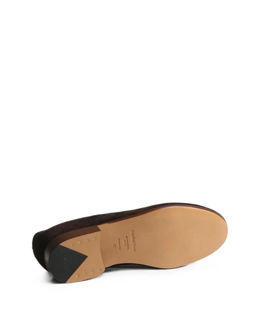 Fortela Black Broadway Horse Suede Slippers for men