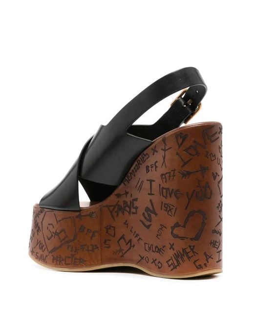 Chloé Brown Maxime Wedge Sandal