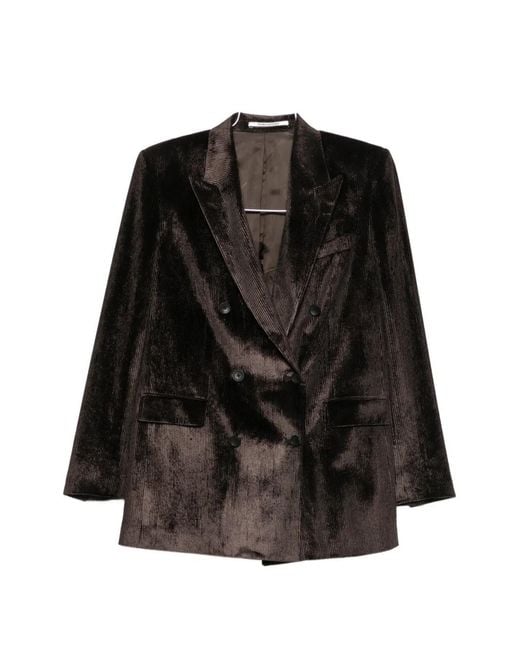 Tagliatore Black Double-Breasted Suit
