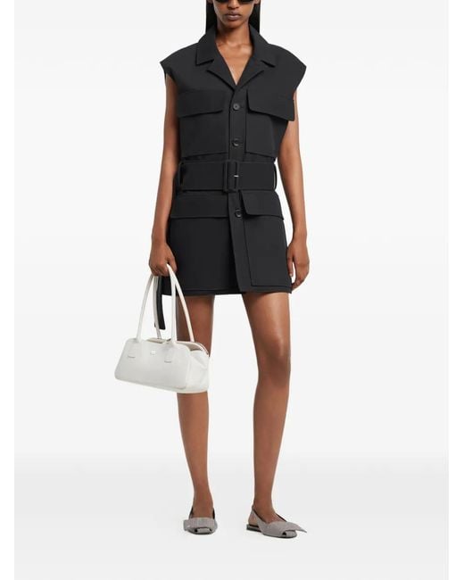 Courreges White Houndstooth Slingback Flat