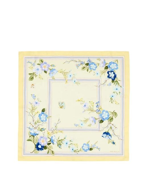 Self-Portrait Metallic Schal Mit Blumen-Print