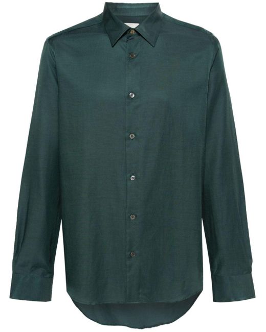 Paul Smith Green Twill-weave Shirt for men