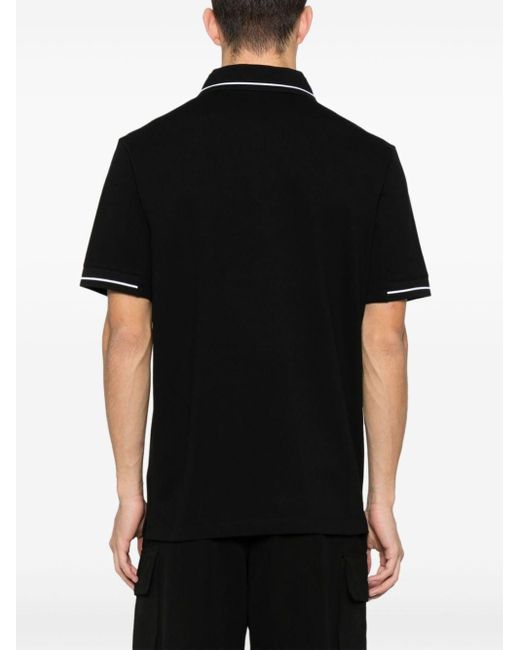 Moncler Poloshirt mit Logo-Applikation in Black für Herren