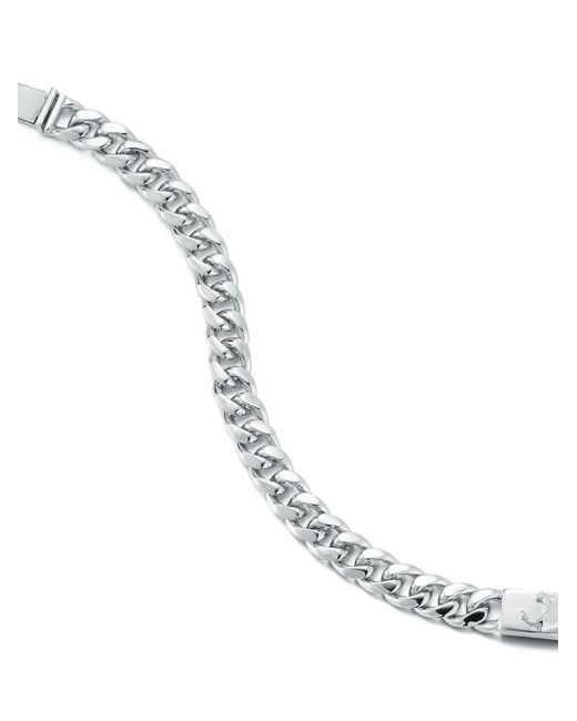 Mateo Metallic Anchor-Lock Cuban-Link Chain Bracelet for men