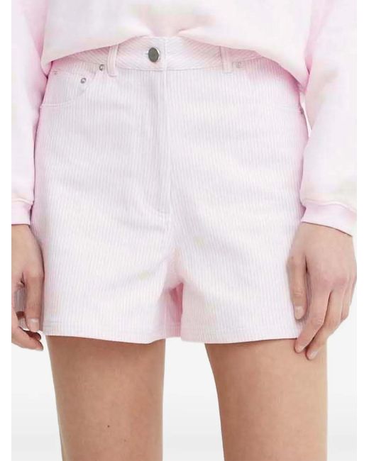 Bermudas Con Motivo A Rayas Remain de color Pink