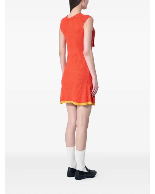 Kiko Kostadinov Textured Knit Sleeveless Dress