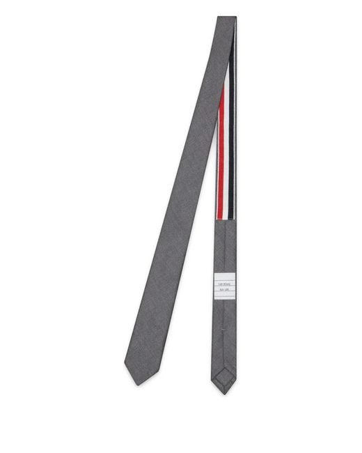 Thom Browne White Wool Tie