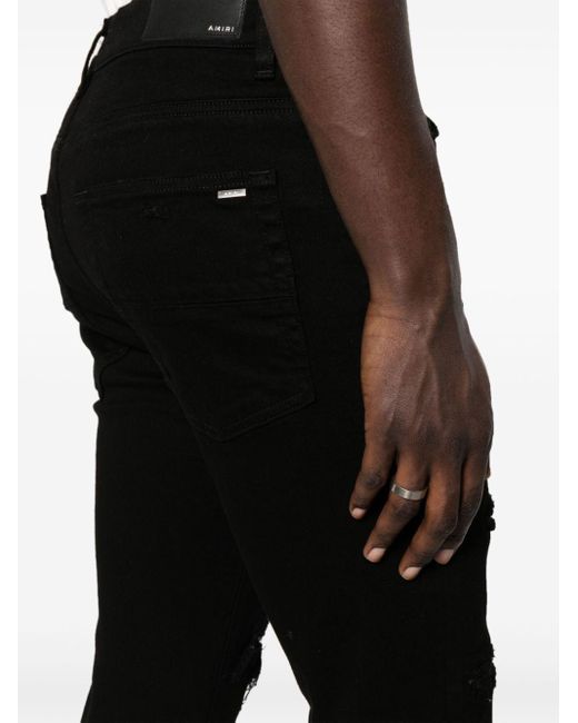 Amiri Black Logo-patch Cotton-blend Skinny Jeans for men