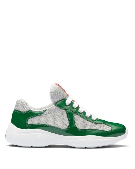 Prada Green Americas Cup Sneakers
