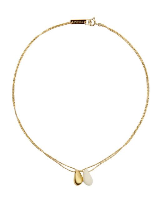 Isabel Marant Natural Imala Double Pendant Chain Necklace