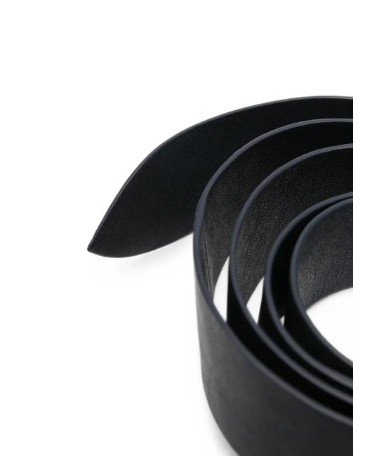 Cortana Black Grained-Effect Belt