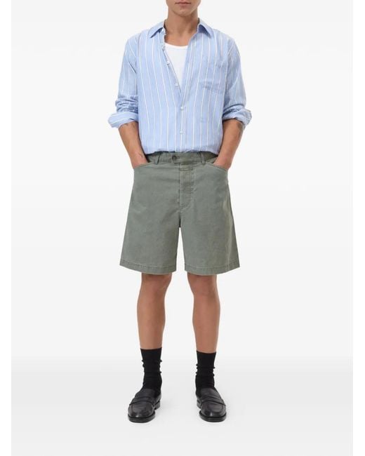 Closed Green Logo-Patch Chino Shorts for men