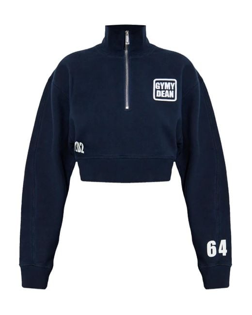 DSquared² Blue Logo-Print Sweatshirt