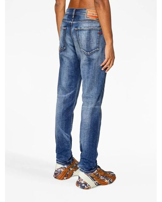 DIESEL Blue 2019 D-Strukt 09G89 Slim-Cut Jeans for men