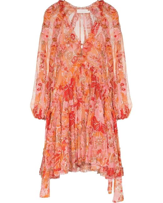 zimmermann tiered flared mini