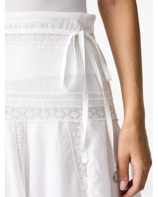Zadig & Voltaire White Jetro Lace Tomboy Skirt