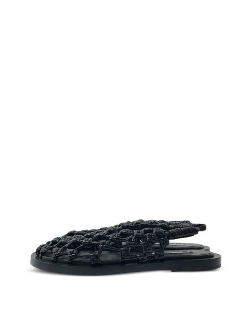 Jil Sander Blue Knotted Cage Sandals