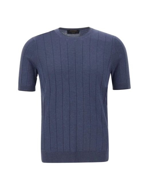 Gran Sasso Blue Crew-Neck T-Shirt for men