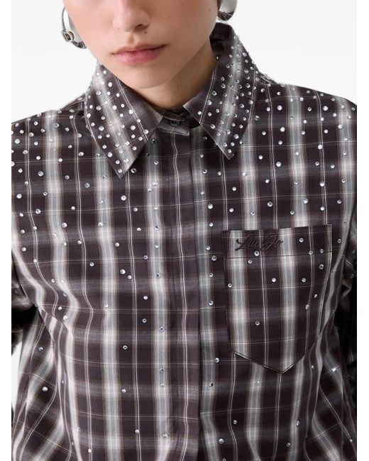 Liu Jo Brown Check Fabric Shirt