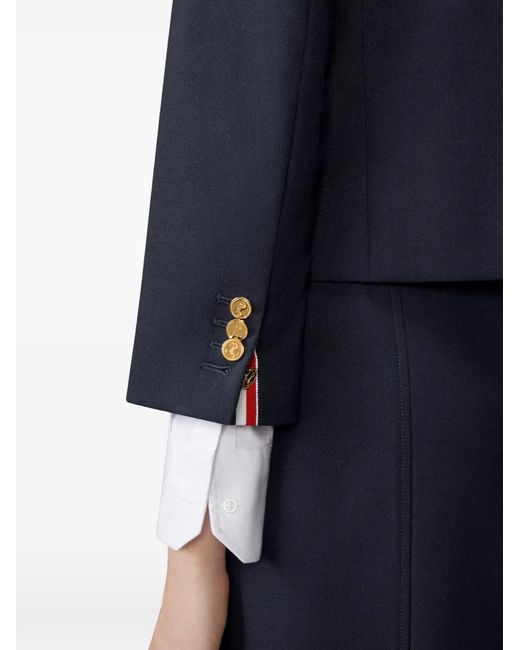 Thom Browne Blue Hopsack Suiting Cardigan