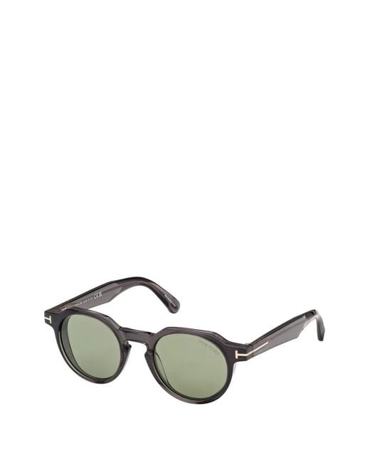 Tom Ford Green T-Hinge Geometric-Frame Sunglasses for men