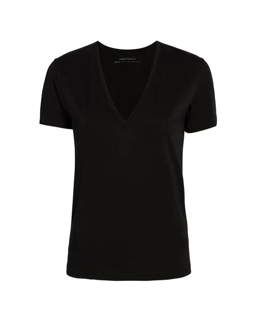 Another Tomorrow Black V-Neck T-Shirt