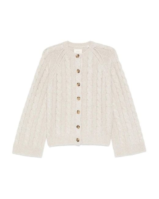 Cárdigan Virginie de punto de ochos Doen de color White