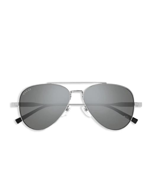 Gucci Gray Pilot-Frame Sunglasses for men