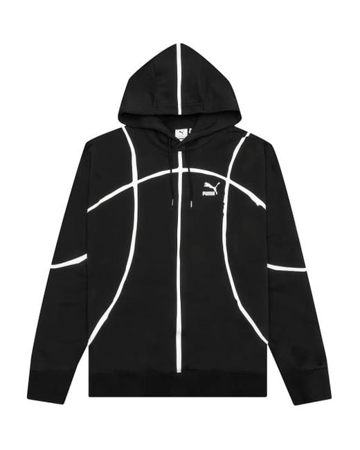 X Joshua Vides Felpa Con Cappuccio di PUMA in Black da Uomo