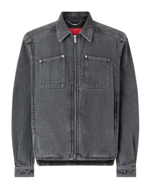 Ferrari Gray Patch-Pocket Zip Jacket for men