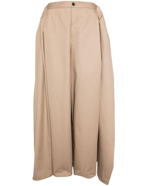 Puppets and Puppets Natural Draped Straight-leg Trousers