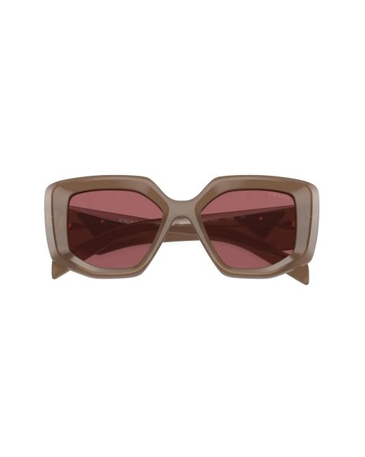 Prada Pink Prada Pr 14Zs Oversize Frame Sunglasses